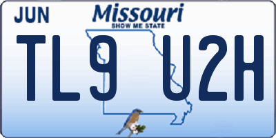 MO license plate TL9U2H