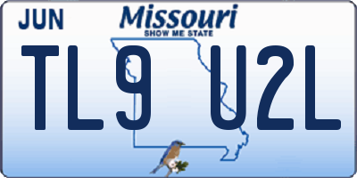 MO license plate TL9U2L