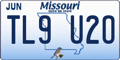 MO license plate TL9U2O