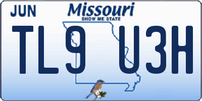 MO license plate TL9U3H