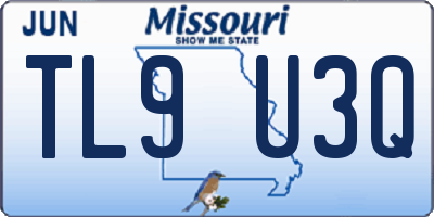 MO license plate TL9U3Q