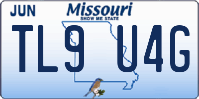 MO license plate TL9U4G