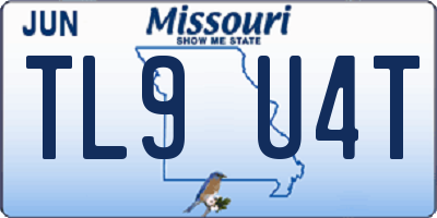 MO license plate TL9U4T