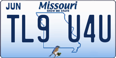 MO license plate TL9U4U