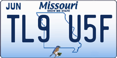 MO license plate TL9U5F