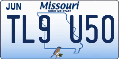 MO license plate TL9U5O