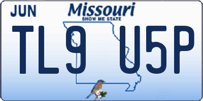MO license plate TL9U5P