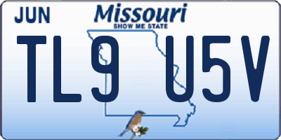 MO license plate TL9U5V
