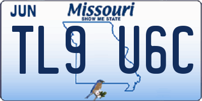 MO license plate TL9U6C