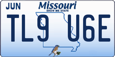 MO license plate TL9U6E