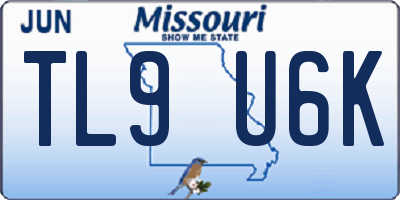 MO license plate TL9U6K