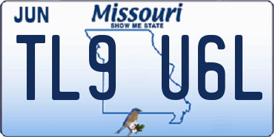 MO license plate TL9U6L