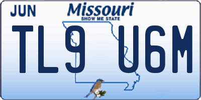 MO license plate TL9U6M