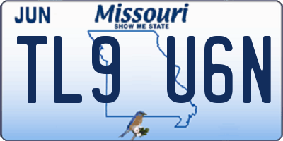 MO license plate TL9U6N