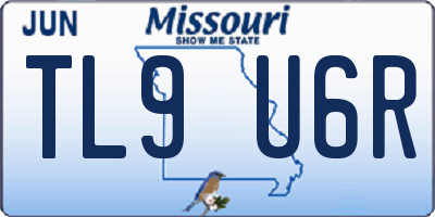 MO license plate TL9U6R