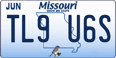 MO license plate TL9U6S
