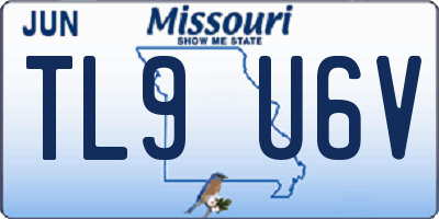 MO license plate TL9U6V