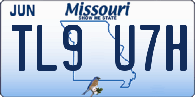 MO license plate TL9U7H