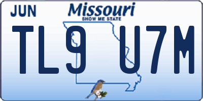 MO license plate TL9U7M