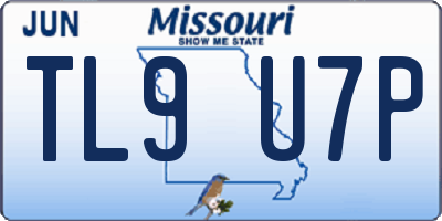 MO license plate TL9U7P