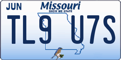 MO license plate TL9U7S
