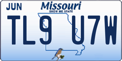 MO license plate TL9U7W
