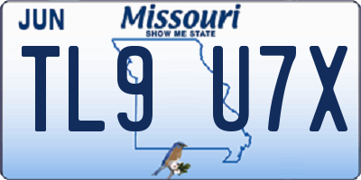 MO license plate TL9U7X