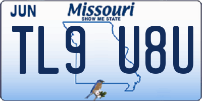 MO license plate TL9U8U