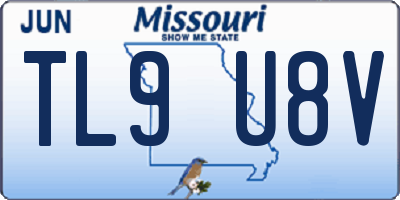 MO license plate TL9U8V
