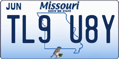 MO license plate TL9U8Y