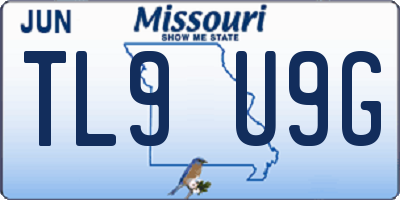 MO license plate TL9U9G