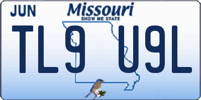 MO license plate TL9U9L