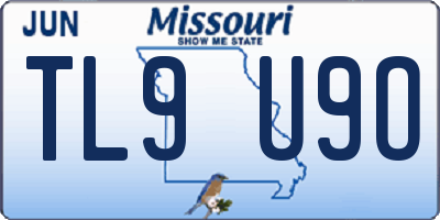 MO license plate TL9U9O
