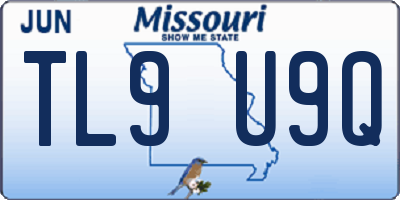 MO license plate TL9U9Q