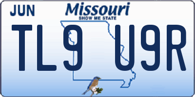 MO license plate TL9U9R