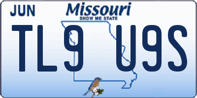 MO license plate TL9U9S