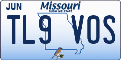MO license plate TL9V0S