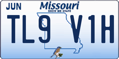 MO license plate TL9V1H
