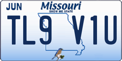 MO license plate TL9V1U
