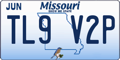 MO license plate TL9V2P