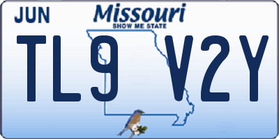 MO license plate TL9V2Y