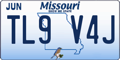 MO license plate TL9V4J