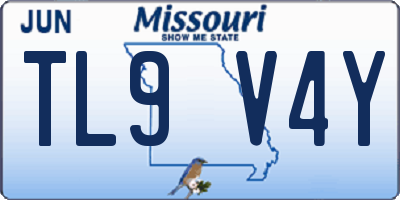 MO license plate TL9V4Y