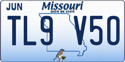 MO license plate TL9V5O