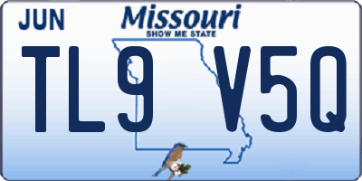 MO license plate TL9V5Q