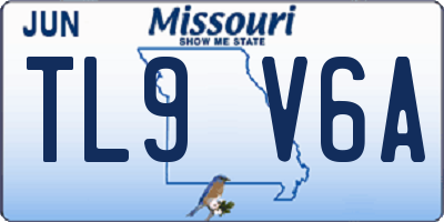 MO license plate TL9V6A