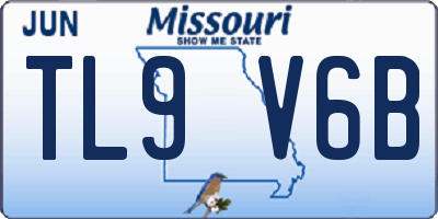MO license plate TL9V6B