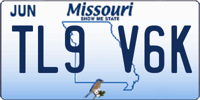 MO license plate TL9V6K