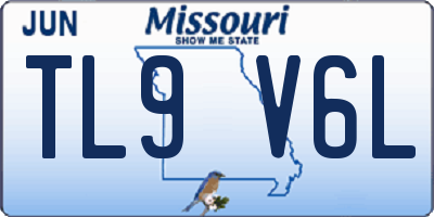 MO license plate TL9V6L