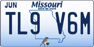 MO license plate TL9V6M
